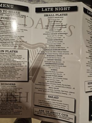 Menu photo 8 P McDaid's Irish Pub New York, NY Menu photo 8 P McDaid's Irish Pub New York, NY