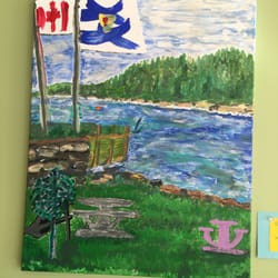 Luong's Restaurant - Murray painted this view of Shelburne harbour