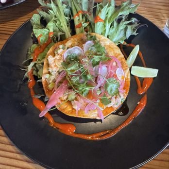 Farm & Table - Small plate - Ceviche Tostada - MY FAVORITE - New American Near Me - Albuquerque, New Mexico