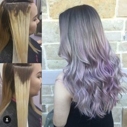 Town Garden Salon - Before (a hot mess!) and after (done by Tanya Sierra @hairwizt on instagram)