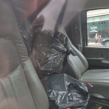 Cuban Pete's - Trash from inside the restaurant goes in this van. Gross, they drag the bags through the restaurant to the van. - Cuban Near Me - Montclair, New Jersey