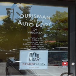 Ourisman Alexandria Certified Collision Center - Front door - body shop located behind Ourisman Chrysler, Dodge, Jeep, Ram of Alexandria