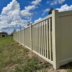 Top Quality Fence - TAN VINYL FENCE 
863-330-8659