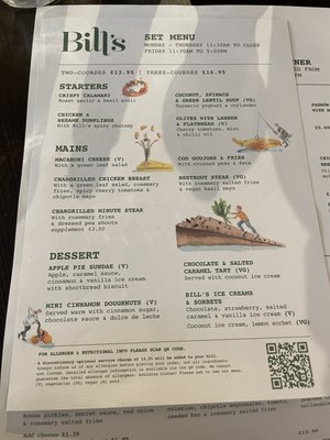 Menu photo 1 Bill's London, XGL