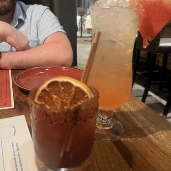 Rhea - Hellfire Margarita and Watermelon Cooler - New American Near Me - Saratoga Springs, New York Rhea - Hellfire Margarita and Watermelon Cooler - New American Near Me - Saratoga Springs, New York