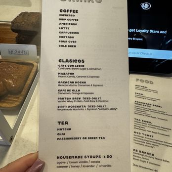 Hola Cafecito - Drink menu (more drink options on the wall) - Coffee & Tea Near Me - Hanford, California