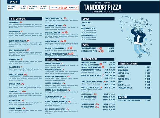 Menu photo 2 Tandoori Pizza Dublin, CA