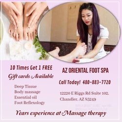 AZ Oriental Foot Spa - Reflexology, called "Zone Therapy" using gentle to firm finger pressure to an acupressure point  on the feet ankles and legs ...