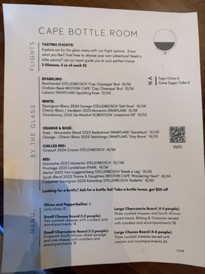 Menu photo 2 Cape Bottle Room San Antonio, TX Menu photo 2 Cape Bottle Room San Antonio, TX