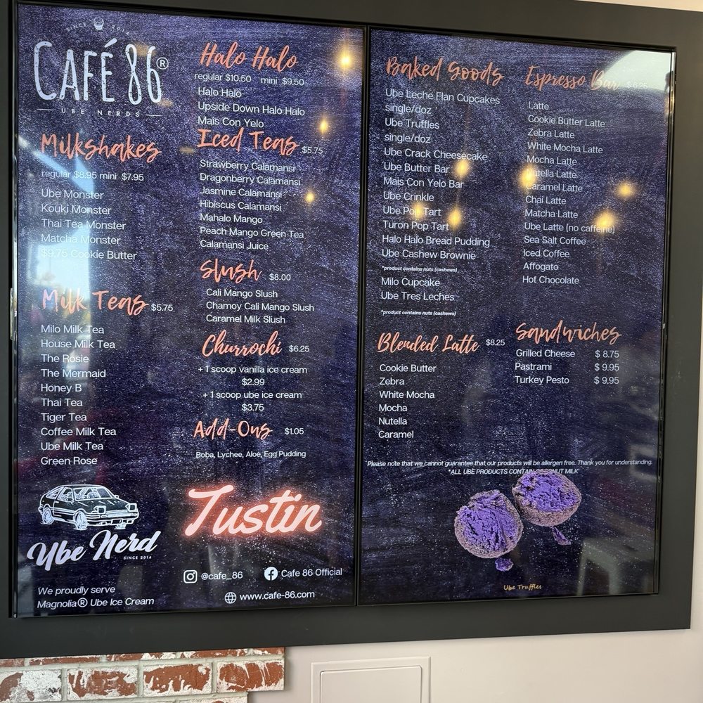 Cafe 86 - IG: myfoodiegirl - Desserts Near Me - Tustin, California Cafe 86 - IG: myfoodiegirl - Desserts Near Me - Tustin, California
