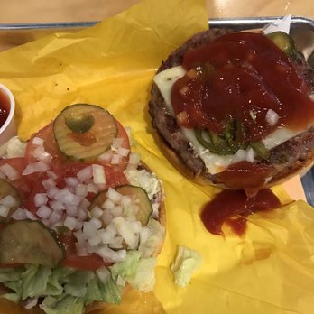 Burger Warehouse - My 5150 burger with heavy ketchup. Dead on! - Burgers Near Me - Tyler, Texas
