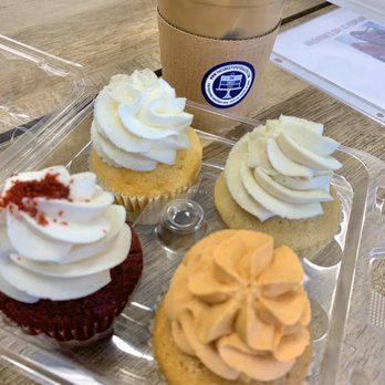 The Sweet Spot Bakery - Assorted Cupcakes and a Vietnamese Ice Coffee... yummy Pics by Tanya B. - Desserts Near Me - Duluth, Georgia