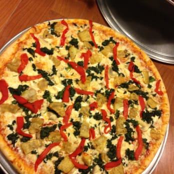 Gusto's Pizza - Kurd's pizza: Eggplant, Mushroom, roasted pepper, spinach and cheese - Pizza Near Me - Delmar, New York Gusto's Pizza - Kurd's pizza: Eggplant, Mushroom, roasted pepper, spinach and cheese - Pizza Near Me - Delmar, New York