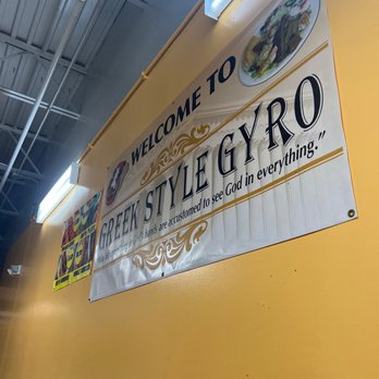 Greek Style Gyro - Business sign in the dining room. - Greek Near Me - Nashville, Tennessee Greek Style Gyro - Business sign in the dining room. - Greek Near Me - Nashville, Tennessee