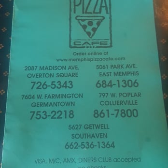 Memphis Pizza Cafe - The menu - Pizza Near Me - Memphis, Tennessee