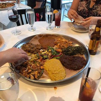 Demera - Sampler platter for 5 - Ethiopian Near Me - Chicago, Illinois Demera - Sampler platter for 5 - Ethiopian Near Me - Chicago, Illinois