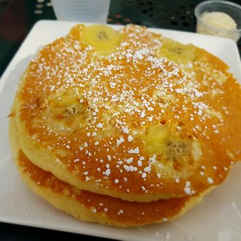 Stacks Pancake House - Mac n' Nut Banana Pancakes - $3 upgrade with omelette - Breakfast & Brunch Near Me - Irvine, California