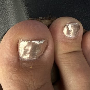 Monaco Hair and Nails - Chrome pedicure the morning after the original "service" - Hair Salons Near Me - Dublin, California Monaco Hair and Nails - Chrome pedicure the morning after the original "service" - Hair Salons Near Me - Dublin, California