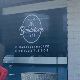 Exterior outside entrance of Bandoleros Cafe - Huntington Beach, California Exterior outside entrance of Bandoleros Cafe - Huntington Beach, California