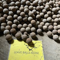 Mayflower Gold Mill Tour - Steel balls used to tumble with ore to separate it.