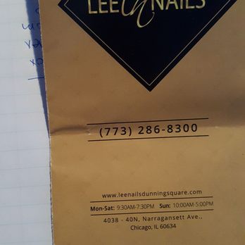 Lee Nails & Spa - Phone number and days open. - Nail Salons Near Me - Chicago, Illinois Lee Nails & Spa - Phone number and days open. - Nail Salons Near Me - Chicago, Illinois