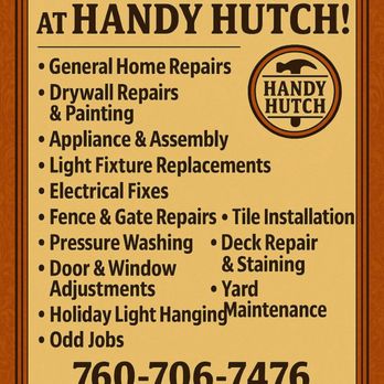 Handy Hutch - Handyman Near Me - Helendale, California Handy Hutch - Handyman Near Me - Helendale, California