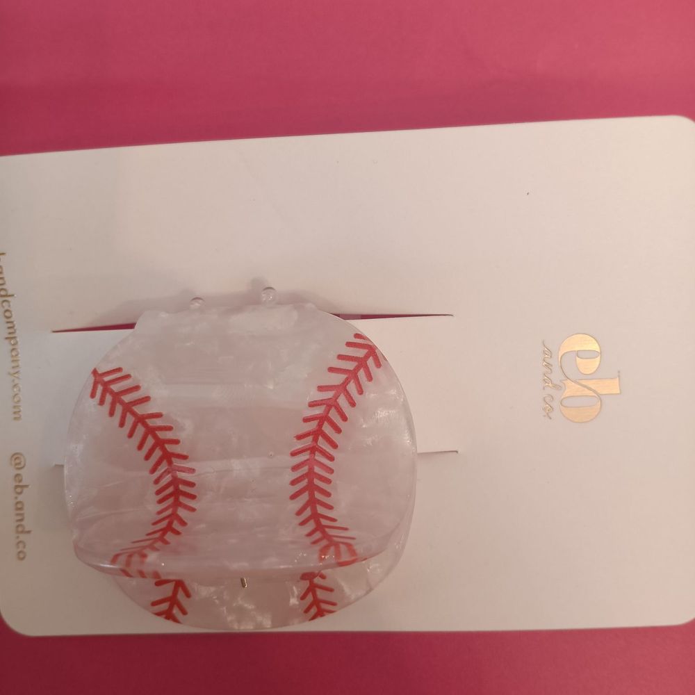 EB and Co - Cutest baseball claw clip for $10 - Jewelry Near Me - Kansas City, Missouri EB and Co - Cutest baseball claw clip for $10 - Jewelry Near Me - Kansas City, Missouri