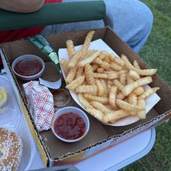 Fair Oaks Drive In Theater - Fries and hot pretzel!