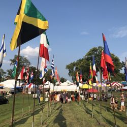 Ethnic Enrichment Festival - All the flags on display at the entrance!