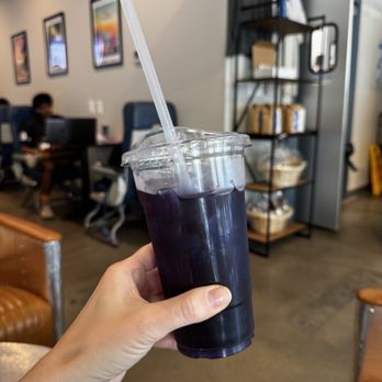 Boarding Pass Coffee - Butterfly blue drink - Coffee & Tea Near Me - Alpharetta, Georgia