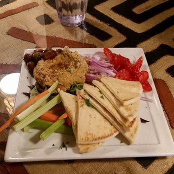 Jambo Cafe - The hummus and vegetable platter. Put everything on the pita. Trust me. - Caribbean Near Me - Santa Fe, New Mexico Jambo Cafe - The hummus and vegetable platter. Put everything on the pita. Trust me. - Caribbean Near Me - Santa Fe, New Mexico