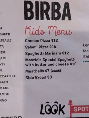 Menu photo 2 Birba Cabazon, CA
