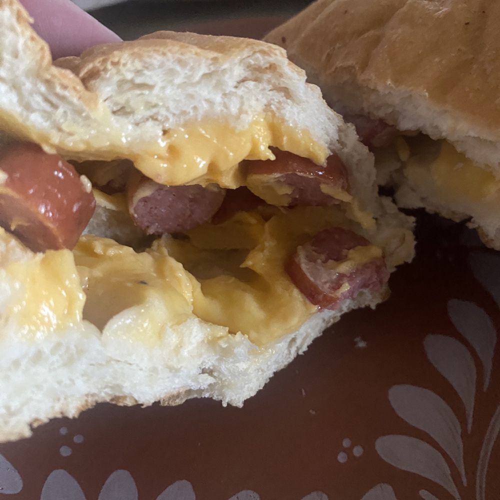 Sure To Rise Bakery - American cheese and little smokies make this a winning combo - Donuts Near Me - Cashmere, Washington Sure To Rise Bakery - American cheese and little smokies make this a winning combo - Donuts Near Me - Cashmere, Washington