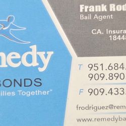 Remedy Bail Bonds - Business card