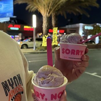 Sorry Not Sorry Creamery - Honey lavender double scoop - Ice Cream & Frozen Yogurt Near Me - Long Beach, California
