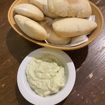 La Saj Lebanese Bistro - Bread with garlic - Lebanese Near Me - Troy, Michigan