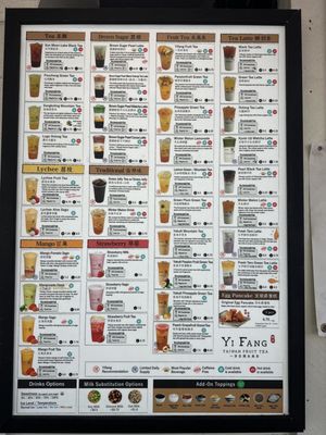 Menu photo 2 Yifang Taiwan Fruit Tea Walnut Creek, CA Menu photo 2 Yifang Taiwan Fruit Tea Walnut Creek, CA