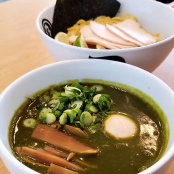 Kashiwa Ramen - Matcha Chicken Tsukemen - Ramen Near Me - Costa Mesa, California Kashiwa Ramen - Matcha Chicken Tsukemen - Ramen Near Me - Costa Mesa, California