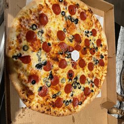 Large pizza - 2 toppings. Great sauce and ingredients.