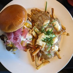 Booher's Fresh Market - Beef sandwich with poutine