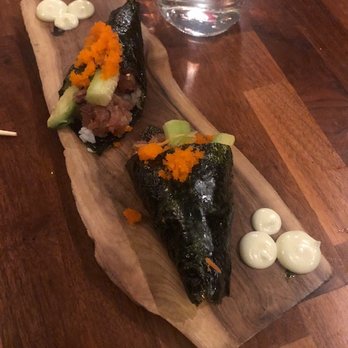 Anju Above - Yellowfin Tuna Hand Roll- fishy and bad. - Asian Fusion Near Me - Bloomington, Illinois