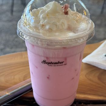 September - Cherry blossom latte - Ice Cream & Frozen Yogurt Near Me - Westminster, California September - Cherry blossom latte - Ice Cream & Frozen Yogurt Near Me - Westminster, California