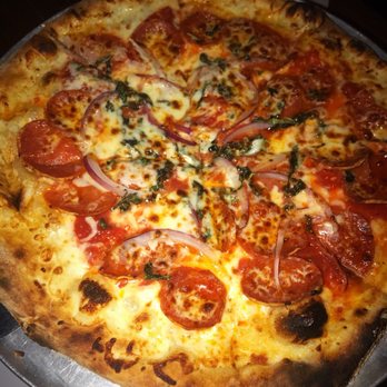 V Pizza - Pepperoni, Basil, and Onion pizza - Pizza Near Me - Jacksonville Beach, Florida V Pizza - Pepperoni, Basil, and Onion pizza - Pizza Near Me - Jacksonville Beach, Florida