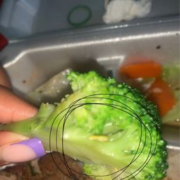Steamed vegetables.