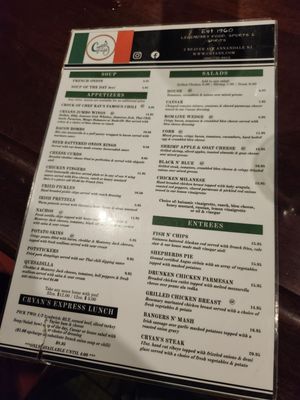 Menu photo 2 Cryan's Tavern Annandale, NJ