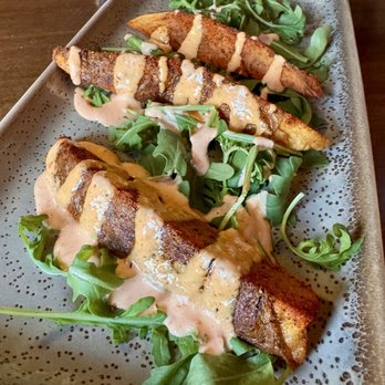 The Frogtown Chophouse - A crispy potato and arugula amuse bouche - American Near Me - Swiftwater, Pennsylvania The Frogtown Chophouse - A crispy potato and arugula amuse bouche - American Near Me - Swiftwater, Pennsylvania