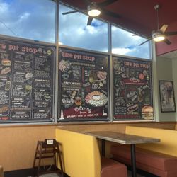 The Pit Stop - I love the cute menu; the artist did a great job!