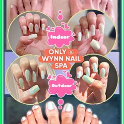 Wynn Nail Spa - Latest design by Bin Bin & Lily! I've never had such beautiful nails that shimmer both inside and in the sun!Thanks to BB & Lily!