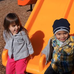 Hummingbird Preschool - Making friends at First Baptist Hummingbird Preschool!