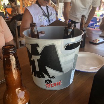 Playa Lancheros - Bucket of beers - Seafood Near Me - Isla Mujeres, ROO